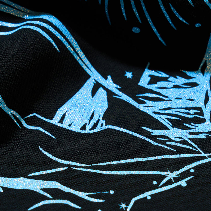 FJORD グリッターロゴTシャツ / ブラック