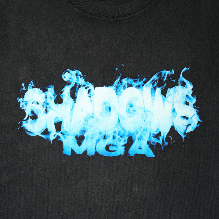 【香川公演9/30・10/1】MGA “SHADOWS” ヴィンテージライクロゴTシャツ / ブラック