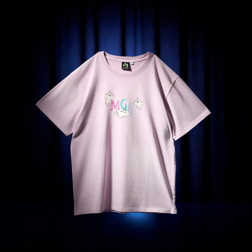 【佐賀公演11/4・5】MGA “SHADOWS” グリッターロゴTシャツ / ピンクパープル
