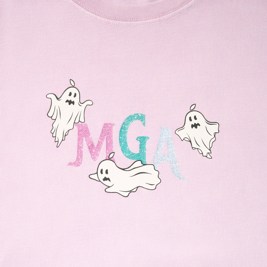 【千葉公演10/14・15】MGA “SHADOWS” グリッターロゴTシャツ / ピンクパープル