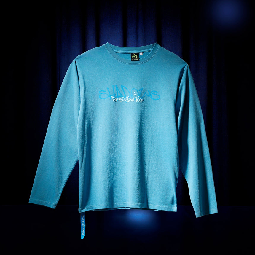 【東京公演10/28・29】MGA “SHADOWS” ピグメントロングスリーブTシャツ / ブルー