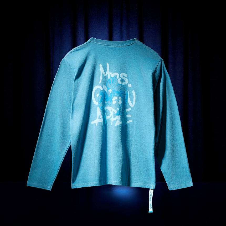 【佐賀公演11/4・5】MGA “SHADOWS” ピグメントロングスリーブTシャツ / ブルー