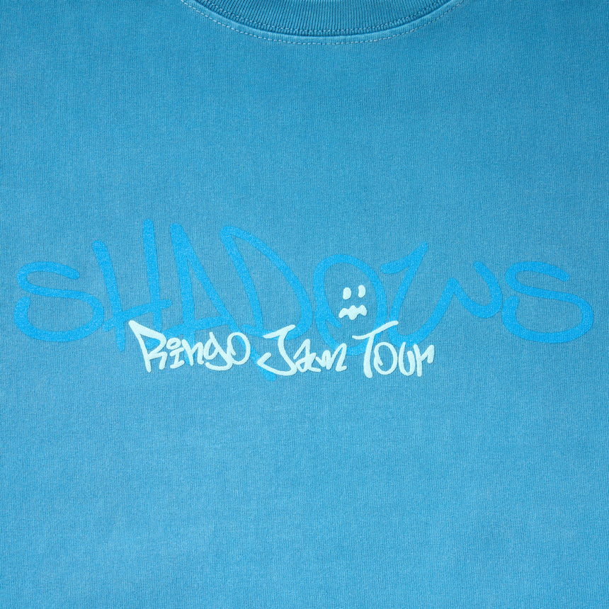 【千葉公演10/14・15】MGA “SHADOWS” ピグメントロングスリーブTシャツ / ブルー